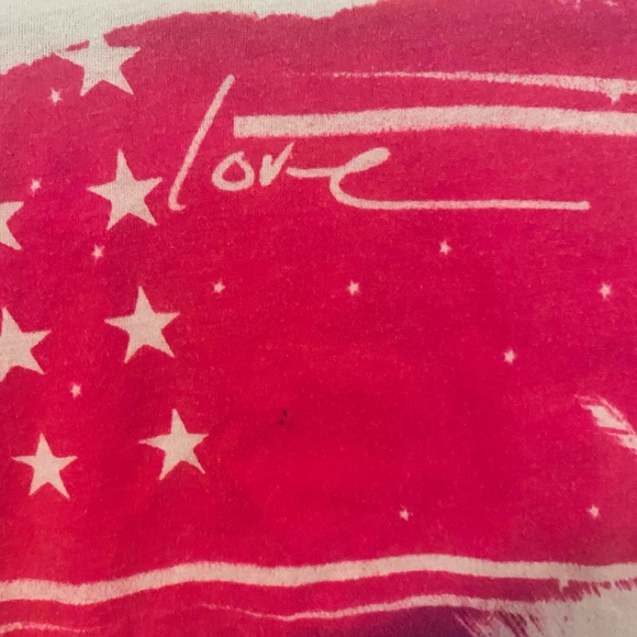 American Eagle White Tank Top with Pink and Blue - Picture 3 of 4